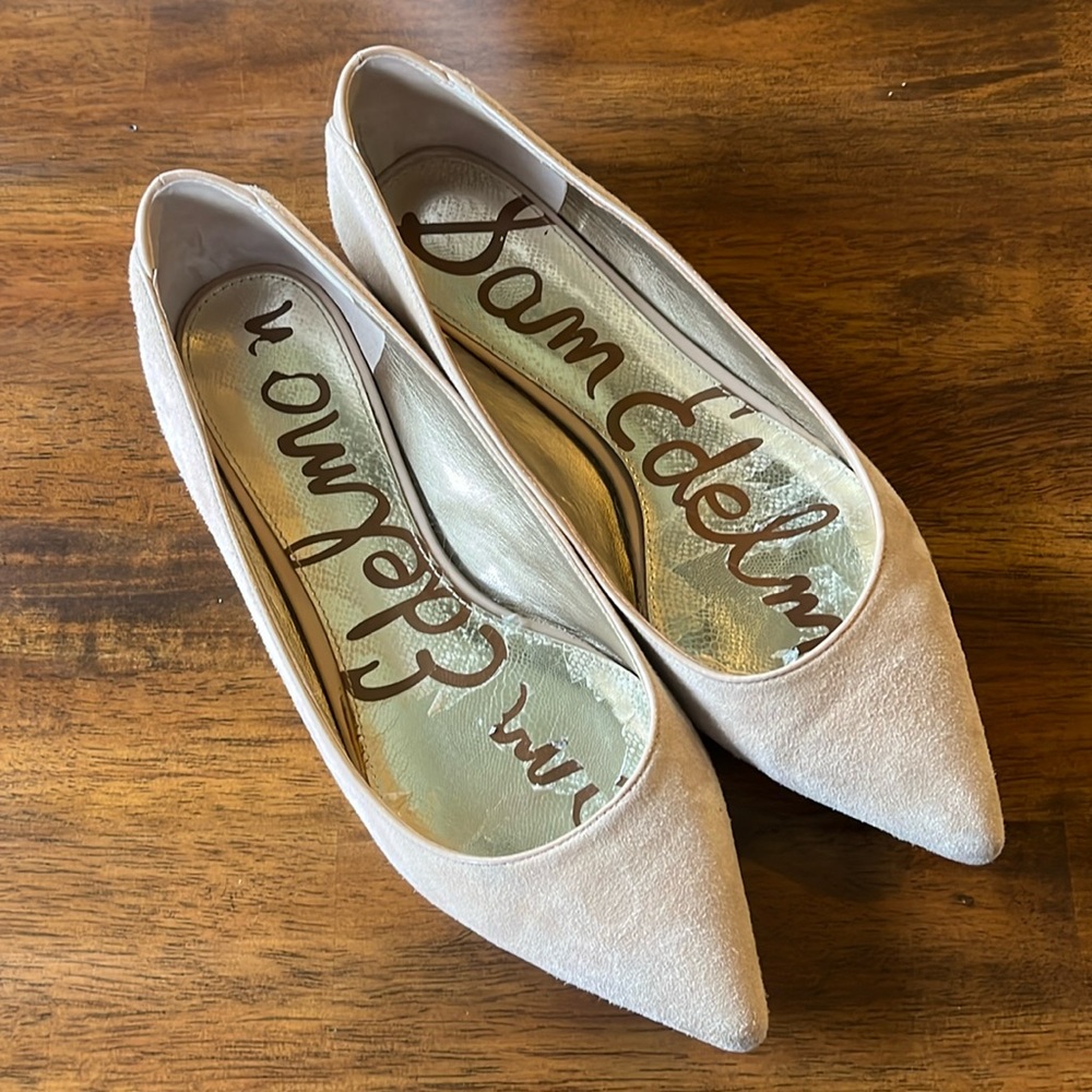 Sam Edelman Pointy Toe Flats Nude Tan Size 8